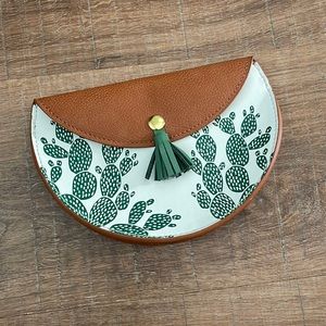 Anthropologie Amelie Manchini Cactus Clutch